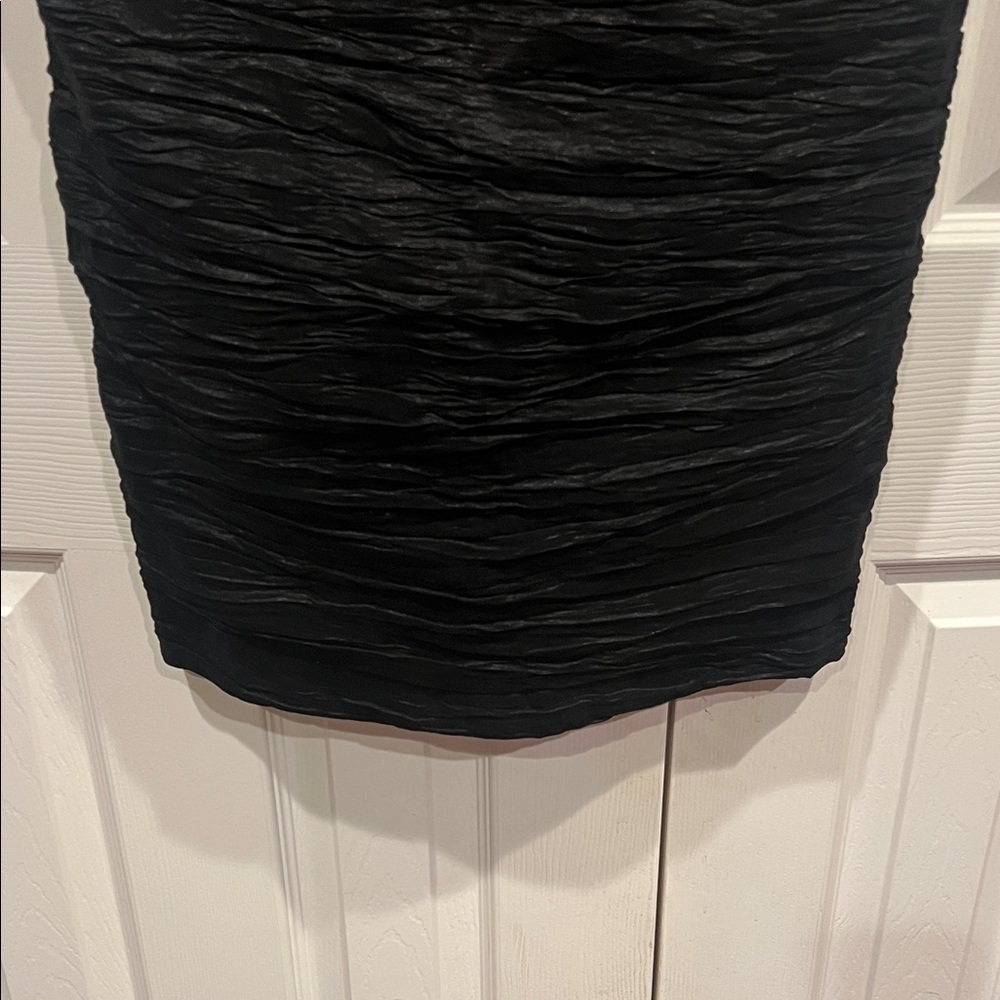 S.L. Fashions Elegant Black Ruched Midi Dress - Picture 5 of 12